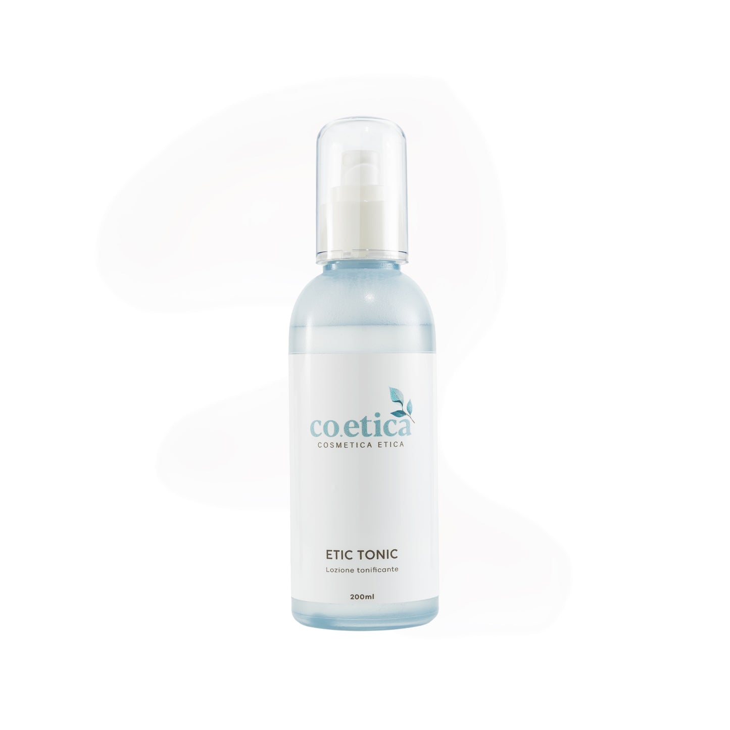 Flacone da 200 ml di Etic Tonic, lozione tonificante viso con ingredienti naturali. Perfetta per riequilibrare la pelle dopo la detersione.