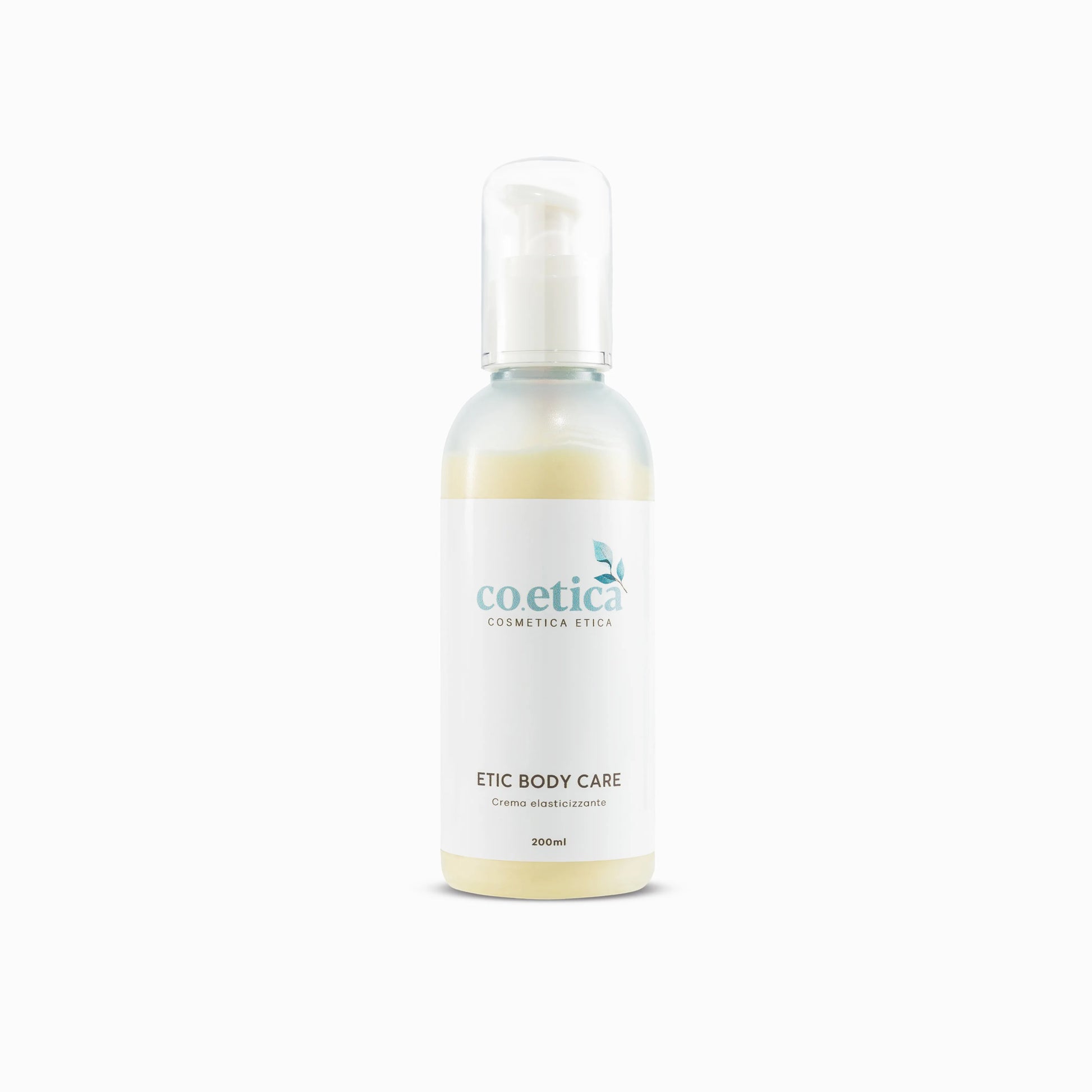 Crema corpo Etic Body Care di Co.etica, con olio di mandorle dolci e germe di grano. Ideale per idratare, elasticizzare e prevenire smagliature su pelli secche, miste e sensibili.