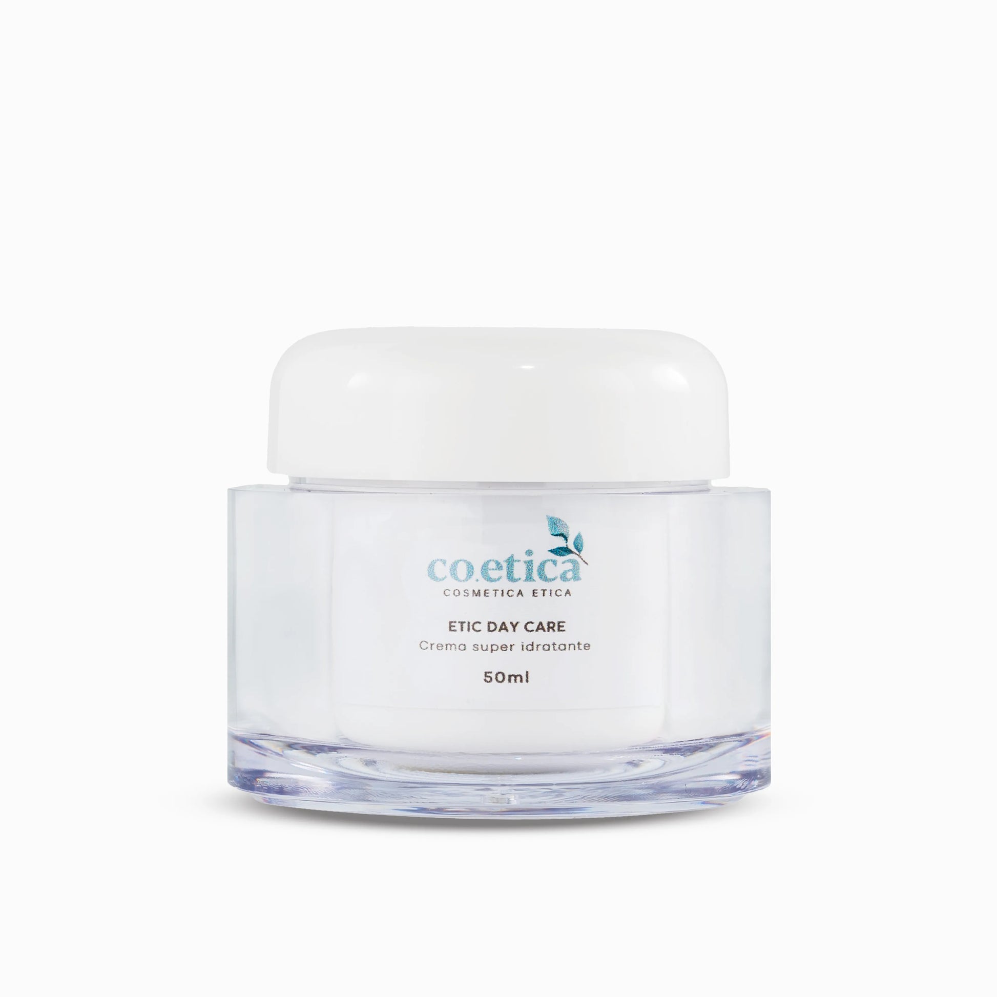 Confezione da 50 ml di crema viso idratante biologica e vegan per pelli secche.