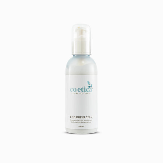 Flacone da 200 ml di crema corpo anticellulite, rassodante e drenante.