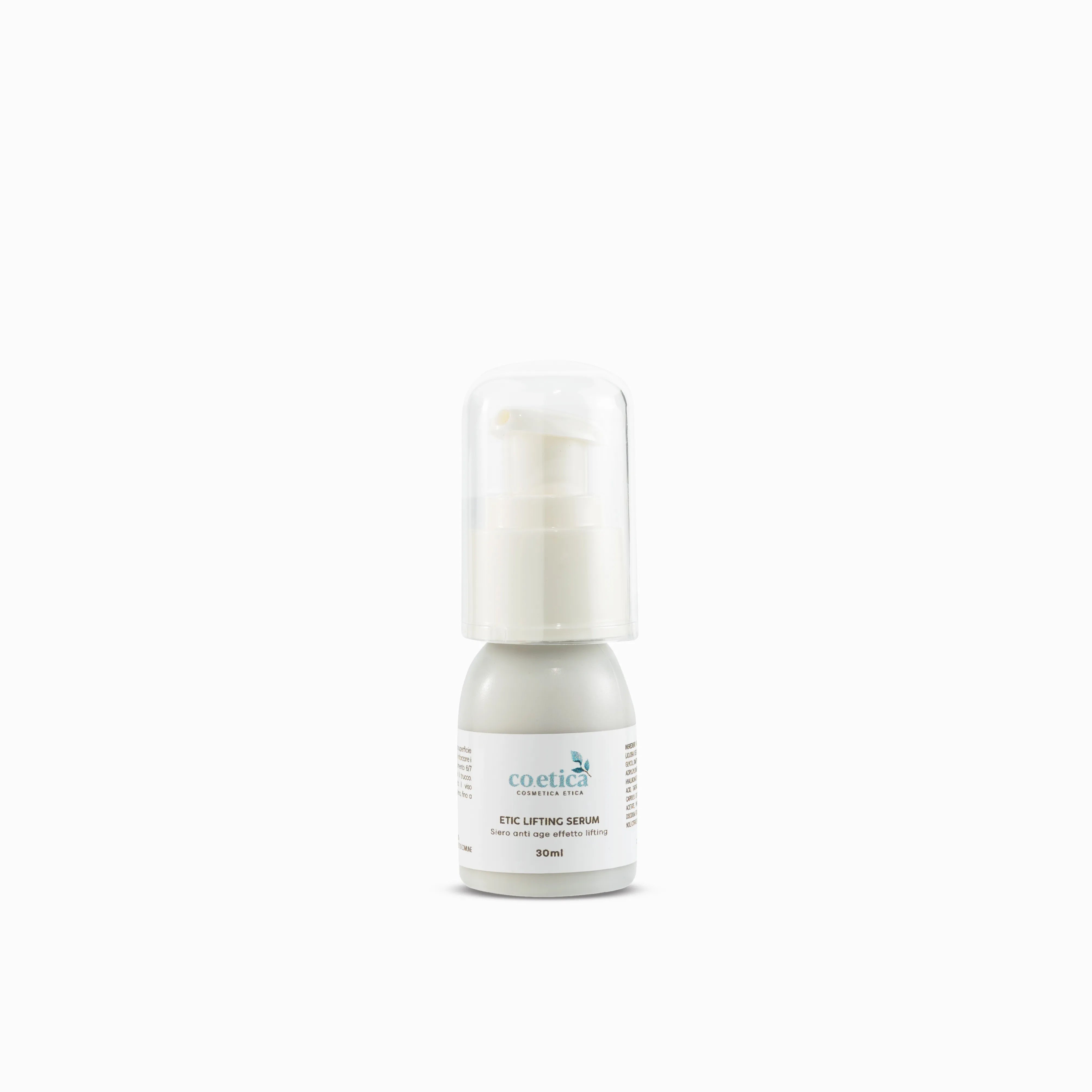 Flacone airless da 30 ml di siero lifting anti-età per pelle tonica e distesa.