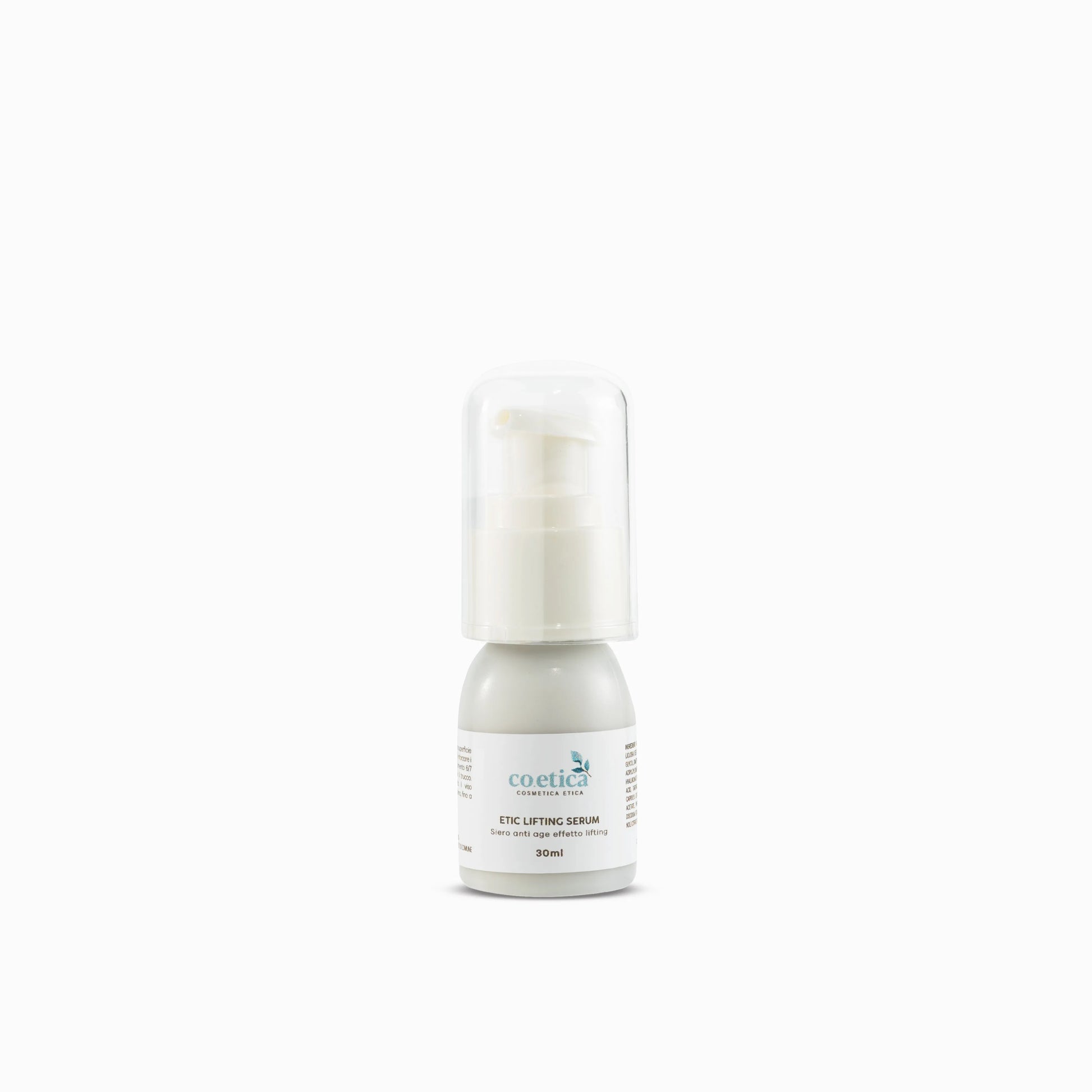 Flacone airless da 30 ml di siero lifting anti-età per pelle tonica e distesa.