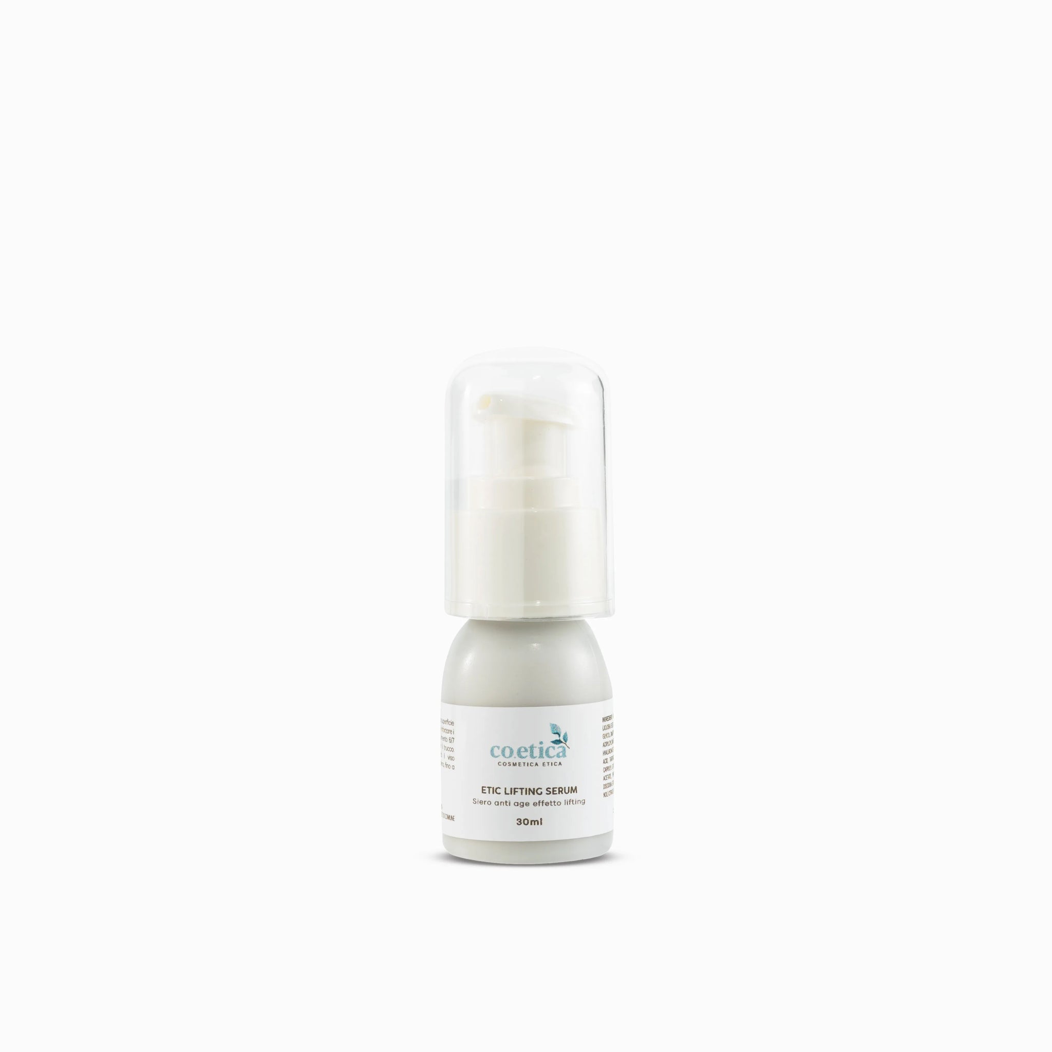 Flacone airless da 30 ml di siero lifting anti-età per pelle tonica e distesa.