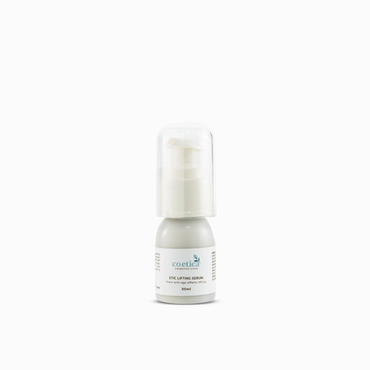 Flacone airless da 30 ml di siero lifting anti-età per pelle tonica e distesa.