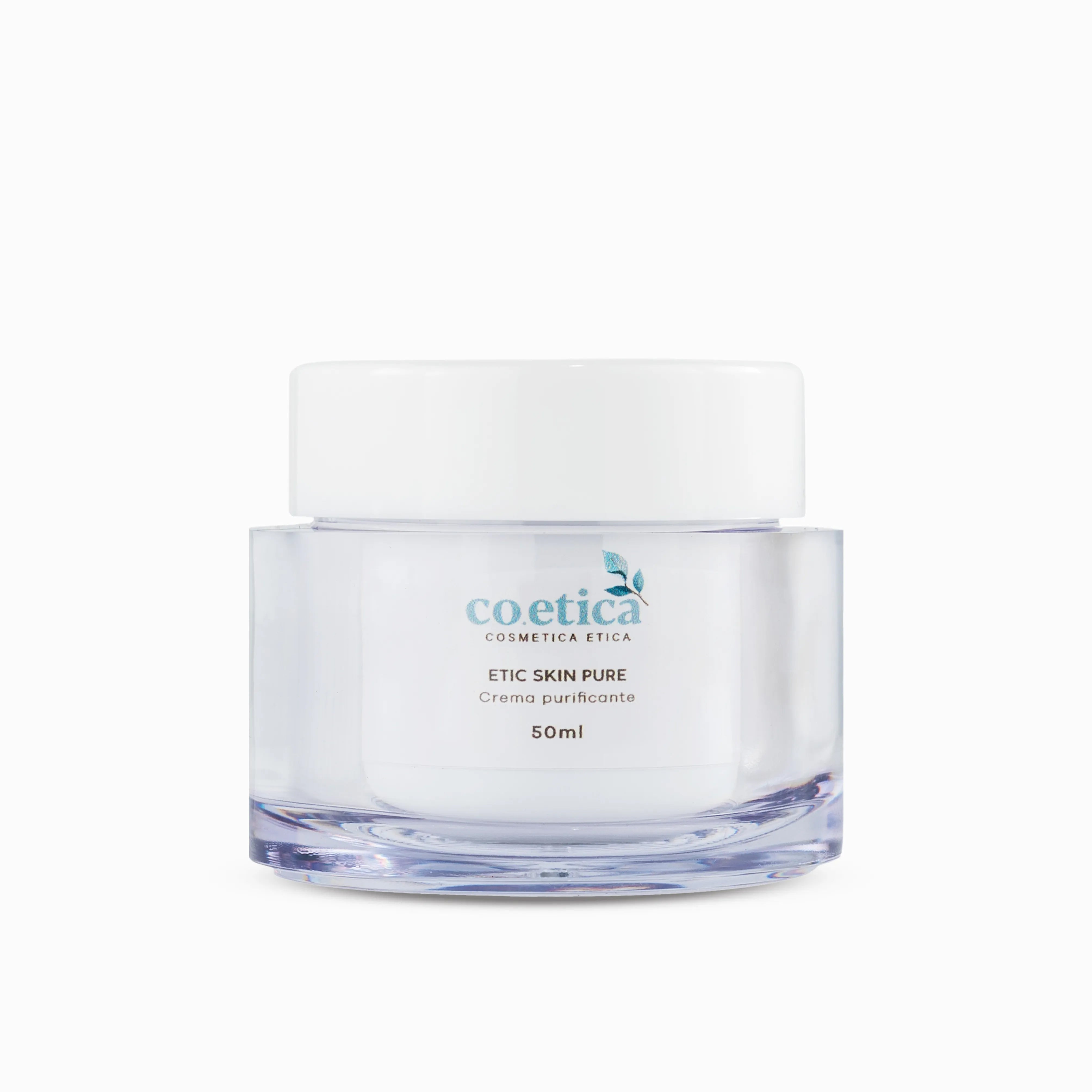 Flacone da 50 ml di crema viso purificante per pelle grassa e acneica.