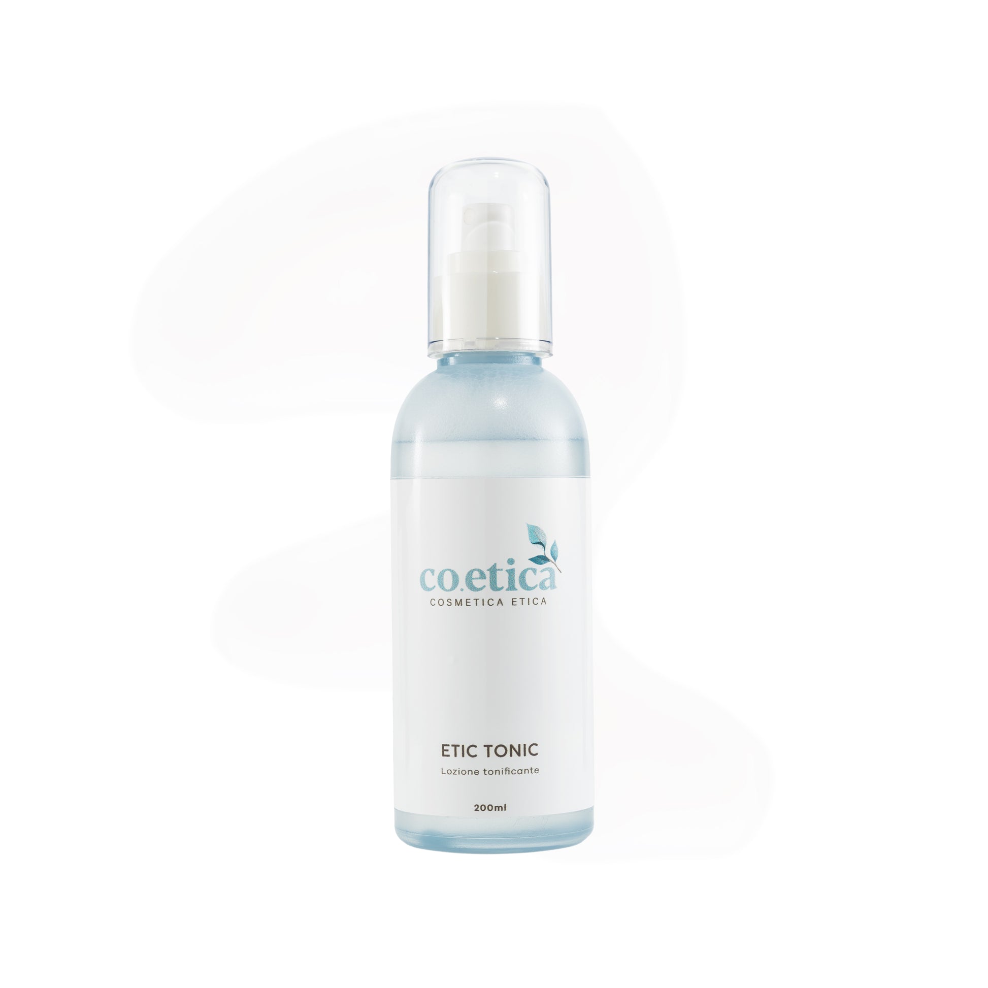 Flacone da 200 ml di Etic Tonic, lozione tonificante viso con ingredienti naturali. Perfetta per riequilibrare la pelle dopo la detersione.