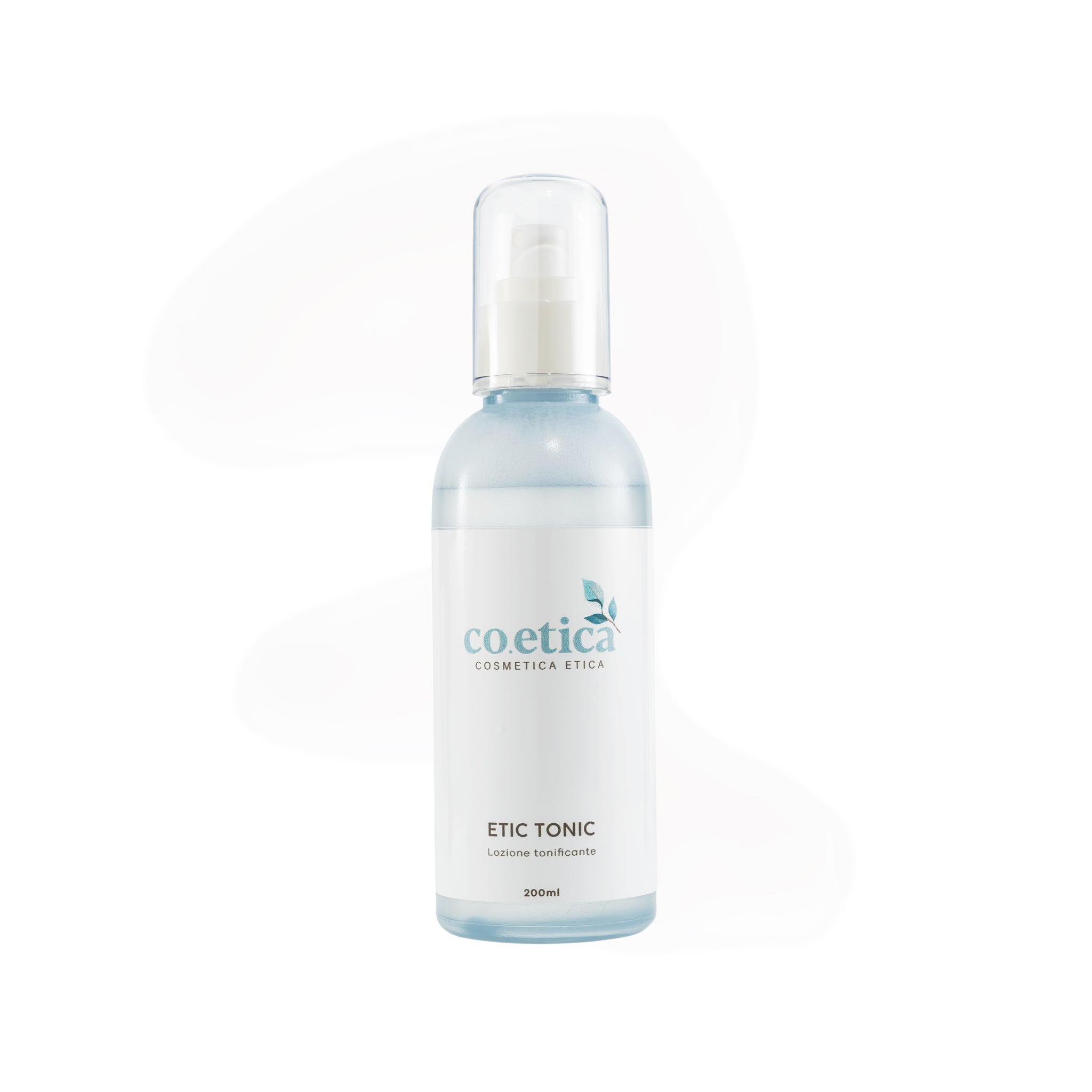 Flacone da 200 ml di Etic Tonic, lozione tonificante viso con ingredienti naturali. Perfetta per riequilibrare la pelle dopo la detersione.