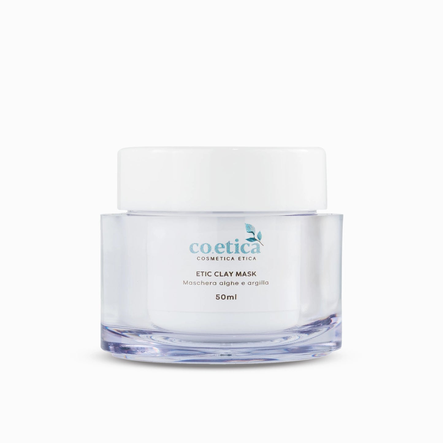 Maschera viso Etic Clay Mask di Co.etica, con argilla, alghe marine e malachite. Purifica, restringe i pori e uniforma il tono della pelle grassa, mista e impura.